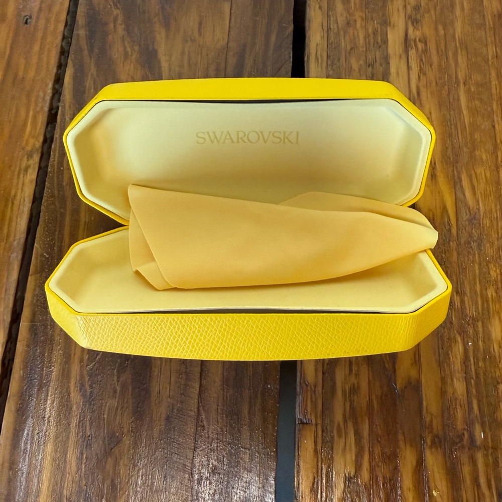 Swarovski Black Sunglasses with Yellow Case - Picture 9 of 12